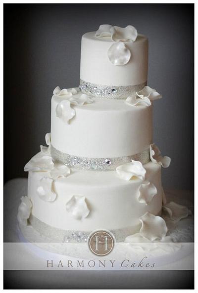 Rose Petal Wedding Cake - Cake by Jennifer Fedje