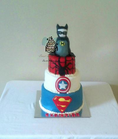 Super Hero Birthday Cake - Cake by Carsedra Glass
