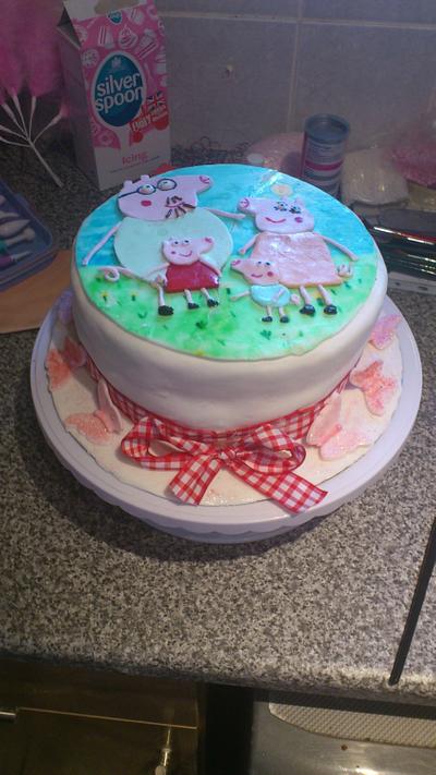 pepper pig family day out  - Cake by cakealicious cake 