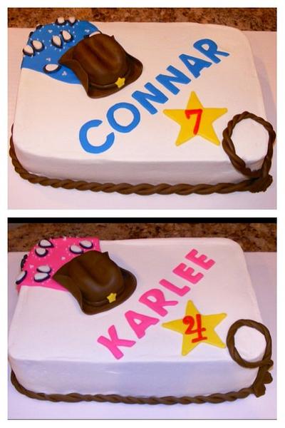 Cowboy/Cowgirl Cakes - Cake by Rita's Cakes