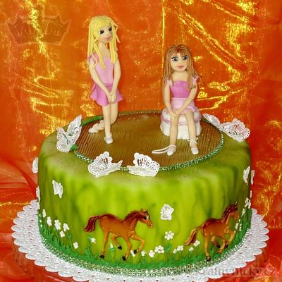 Horses and little ballerinas - Cake by Eva Kralova