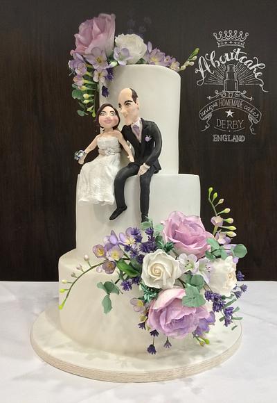 Sugar flowers Wedding cake - Cake by Claire Ratcliffe