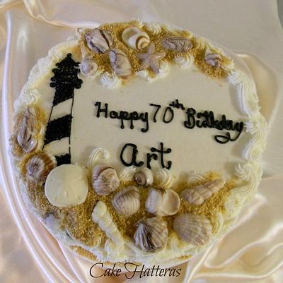 A 70th Birthday at the Beach - Cake by Donna Tokazowski- Cake Hatteras, Martinsburg WV