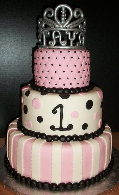 Princess 1st Birthday Cake - Cake by Tracy's Custom Cakery LLC