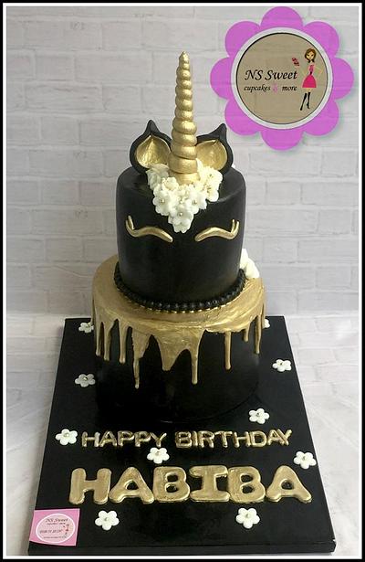 black unicorn cake - Cake by NS Sweet