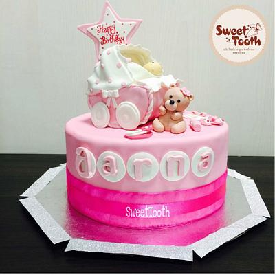 Baby girl birthday cake - Cake by Swati Deroliya