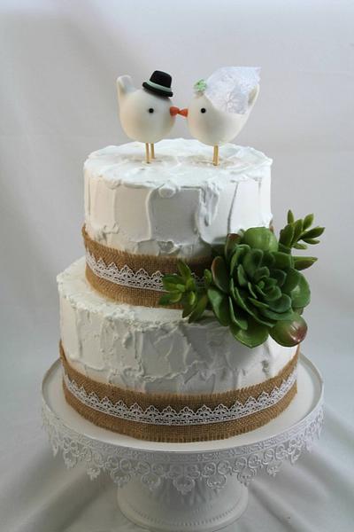 Rustic Wedding cake - Cake by Kake Krumbs