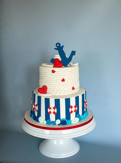 Anchor baby shower - Cake by Anchored in Cake