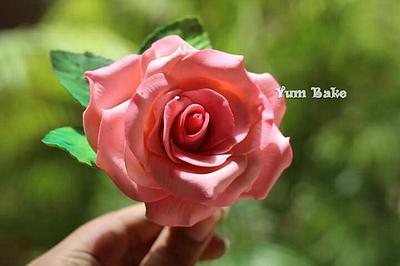 Gumpaste Rose..... - Cake by Ruchi Gupta Cookery Classes