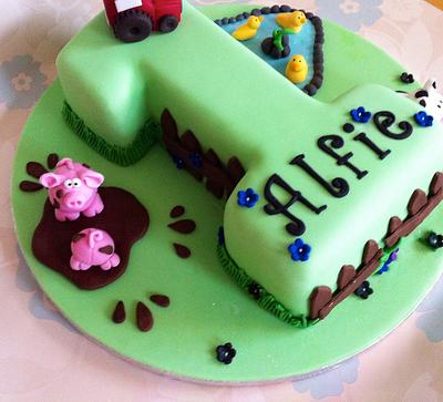 1st Birthday Farm Cake - Cake by Sweet Treats of Cheshire