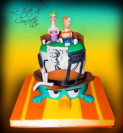 Phienies and Ferb cake  - Cake by Concetta Zingale