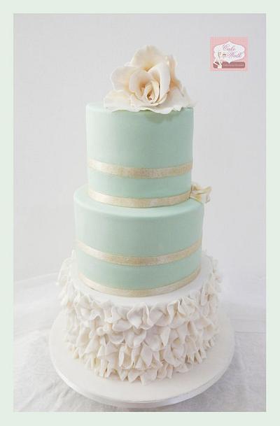 Mint Green Bliss - Cake by Cakewalkuae