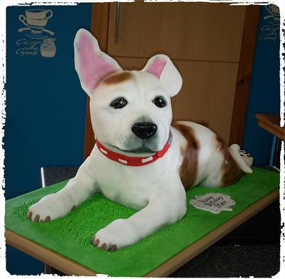 3D Staffordshire Bull Terrier  - Cake by Stef and Carla (Simple Wish Cakes)