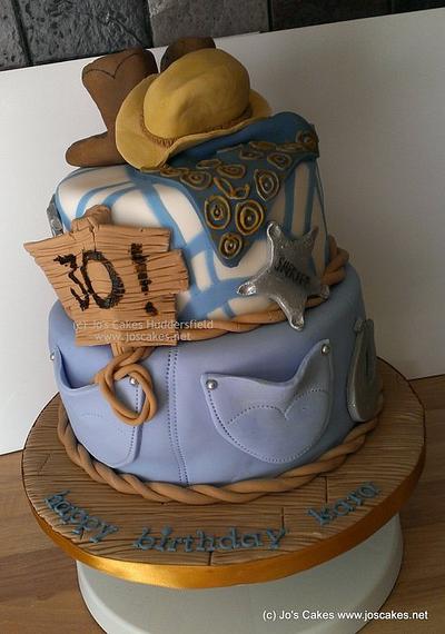 Western Themed Birthday Cake - Cake by Jo's Cakes