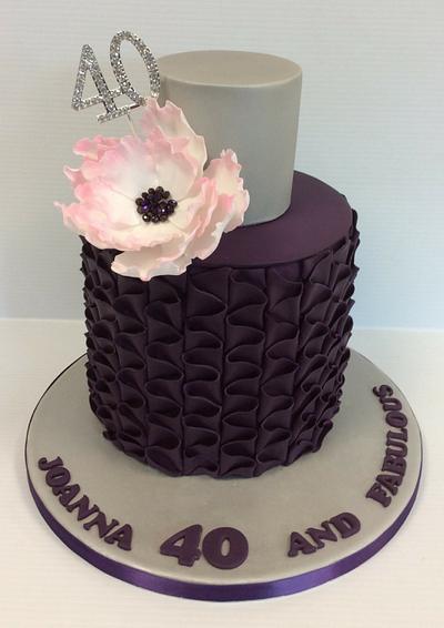 Ruffle Birthday Cake - Cake by Sugar Art by Linda