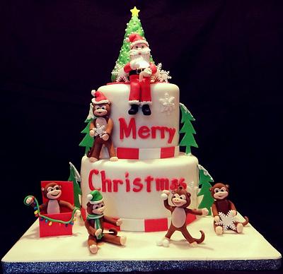 Merry Christmas Monkeys - Cake by BellaCakes & Confections