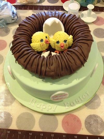 Happy Easter fluffy chicks - Cake by Sara Lamb
