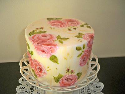 SHABBY CHIC PAINTED CAKE - Cake by artetdelicesbym
