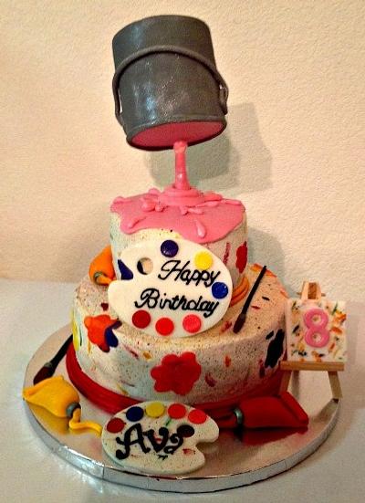 Gravity Defying Artiest Themed Cake - Cake by Molly2