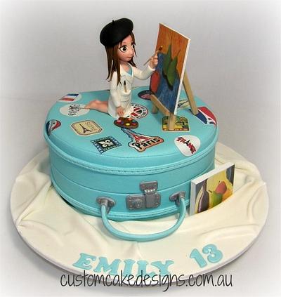 Travelling Artist 13th Birthday Cake - Cake by Custom Cake Designs