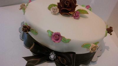 Vintage rose cake - Cake by Cindy