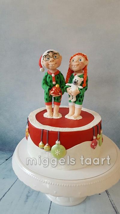 christmas boy and girl - Cake by henriet miggelenbrink