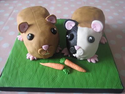 Cookie & Ginger - Guinea Pigs cake - Cake by Sugar Sweet Cakes