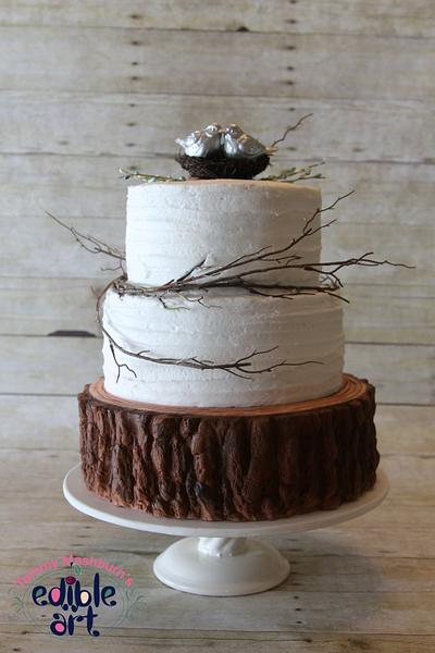 Shabby Chic Love Bird Cake - Cake by Tammy Mashburn