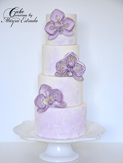 Stylized Orchides - Cake by Cake Creations by ME - Mayra Estrada