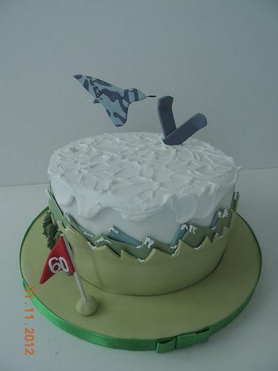 vulcan bomber, golf and skiing! - Cake by sasha