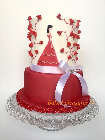 Lady in red  - Cake by Bakedpleasures