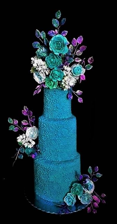 Blue wedding cake - Cake by WorldOfIrena
