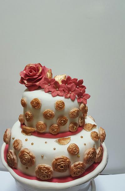 Flower rose cake  - Cake by Shorna's Cake Corner