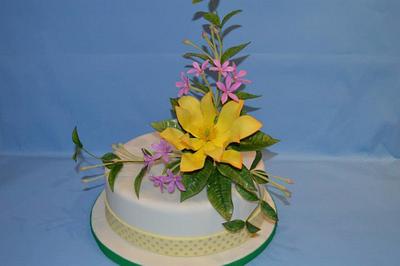Cake with Magnolia - Cake by JarkaSipkova