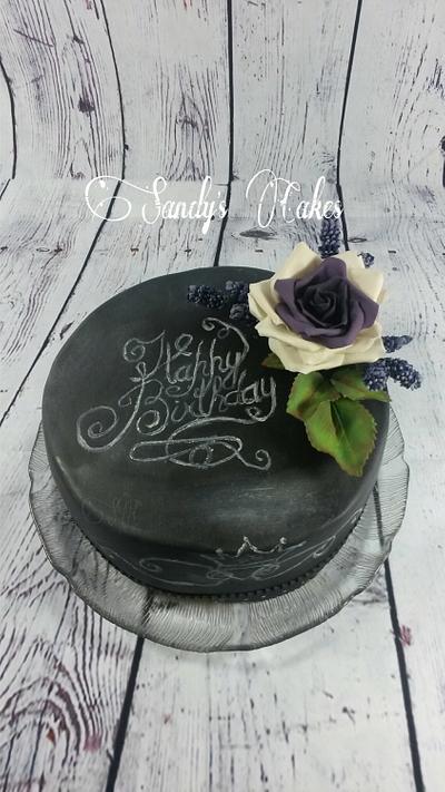 Black Chalkboard  Birthday Cake  - Cake by Sandy's Cakes - Torten mit Flair