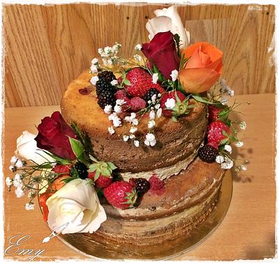 Nude wedding cake - Cake by EmyCakeDesign