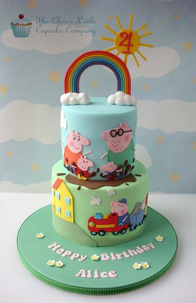 Peppa Pig Celebration Cake - Cake by Amanda’s Little Cake Boutique