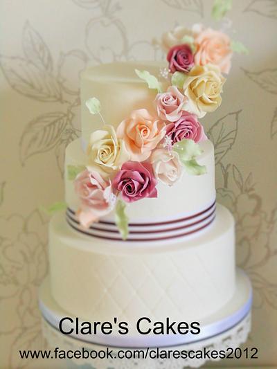 all about the roses..... - Cake by Clare's Cakes - Leicester