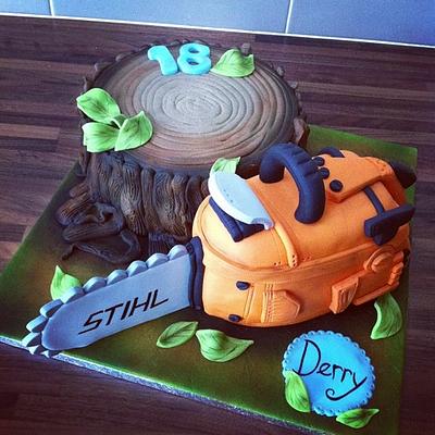 Chainsaw Cake - Cake by Licky Lips Cakes