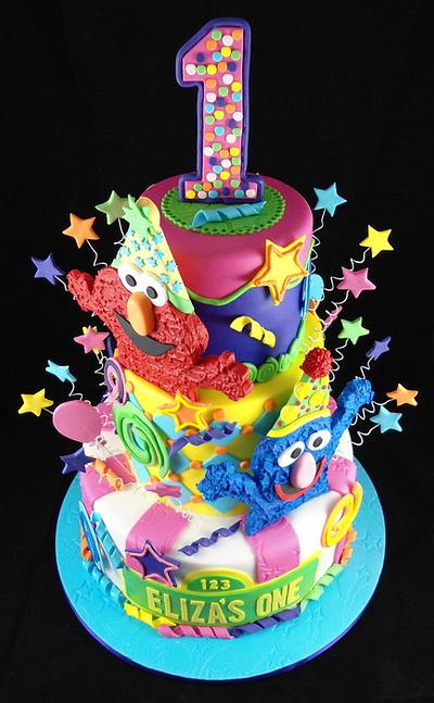Sesame Street First Birthday - Cake by Lisa-Jane Fudge