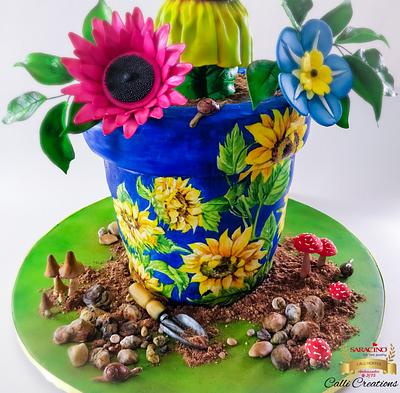 Dougie The Sunflower Cake  - Cake by Calli Creations