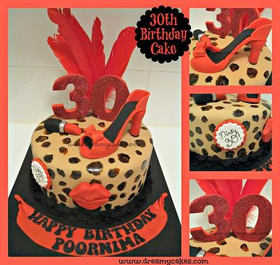 30th Birthday Leopard Print Cake - Cake by Robyn