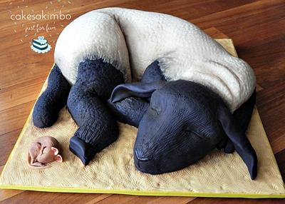 SLEEPY LAMB AND MOUSE - Cake by Andy Cat