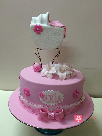 Baby Aria Christening Cake - Cake by D Sugar Artistry - cake art with Shabana