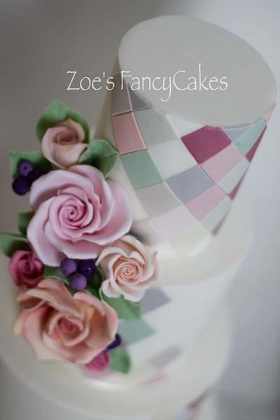 Roses and Diamonds - Cake by Zoe's Fancy Cakes