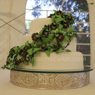 Wedding Cake with Orchids - Cake by Ana Cristina Monteiro