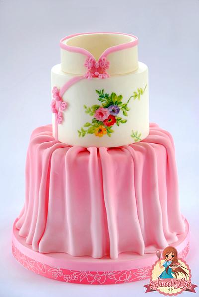Handpainted Qibao / Cheongsam Cake - Cake by SweetLin
