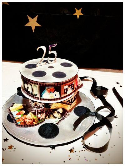 25th Wedding Anniversary Cake - Hollywood theme - Cake by Nadia French