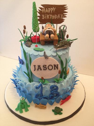 Fishing cake for Icing Smiles - Cake by DeliciousCreations