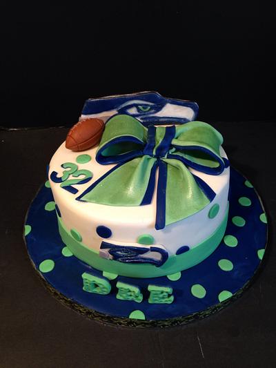 Seahawks cake girlyfied - Cake by Sheri Hicks